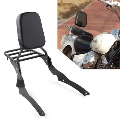 Sissy Bar Rückenpolster mit Gepäckträger Für Yamaha V-Star 650 400 Custom 96-17