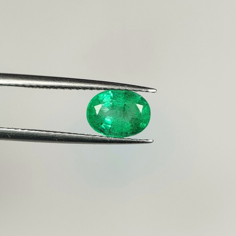 1.27 Ct Natural Zambian Green Emerald Good Luster Beautiful Oval Cut - G- 164