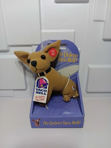 Taco Bell Plush Chihuahua Dog "Yo Quiero Taco Bell" Talking Dog 1998