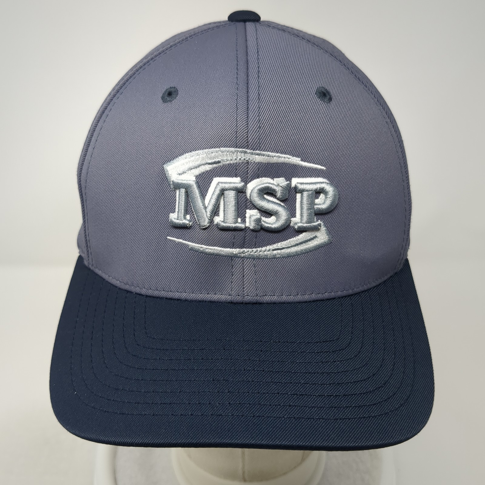 MSP Fitted Baseball Cap Gray Medium Embroidered B… - image 2