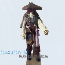 Jack Sparrow Costume Kids Pirates of the Caribbean Cosplay Halloween Top Pants