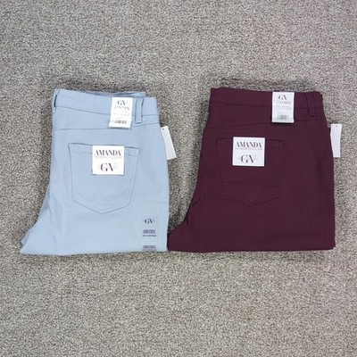 Women Plus Gloria Vanderbilt Amanda Classic Jeans Blue 16W 24WS Crimson 20WS 24W