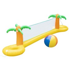 Giant Inflatable Palm Tree Volleyball Net Set w - 12 ft Long Extra Large Size...