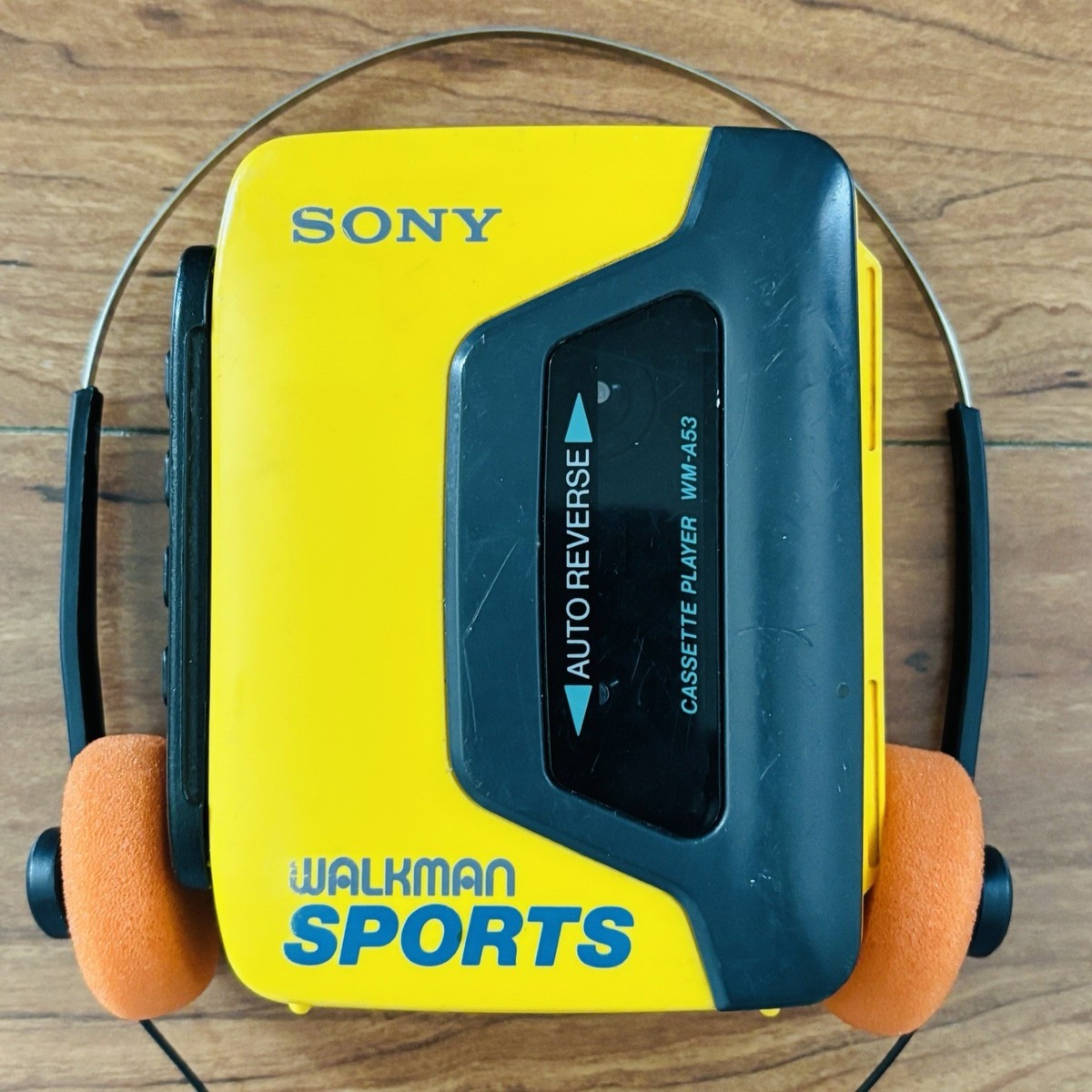 Sony Walkman WM-A53/B53 Sports Yellow Cassette Player- New Belts