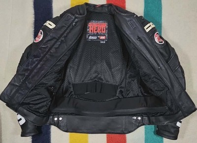 Icon Mens Leather Motorcycle Jacket Overlord Prime Hero Size Small