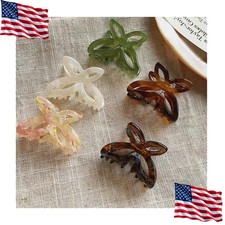 Butterfly Hair Claw Clips for Women Retro French Acetate Hairpins