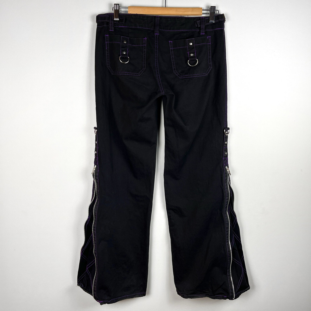 Vintage Tripp NYC Bondage Pants Black Purple Size 7 Goth Vintage Tripp NYC Bondage Pants Black Purple Size 7 Goth