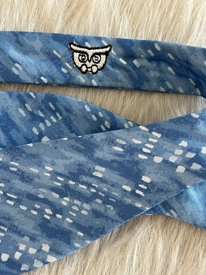 NEW The Tie Bar Bow Tie Blue Abstract Silk Self Tie 2'' Jesse Tyler Ferguson NWOT