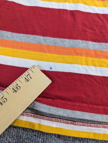 Akademiks Polo Shirt Mens XL Red Yellow Striped Cotton Rugby Big Logo - Picture 3 of 11