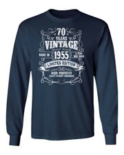 Vintage 1955 70th Birthday - 70 Years Aged Perfectly Long Sleeve Tshirt
