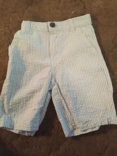 Gymboree Easter Celebrations Boys Blue Seersucker Shorts Size 6 Adj Waist