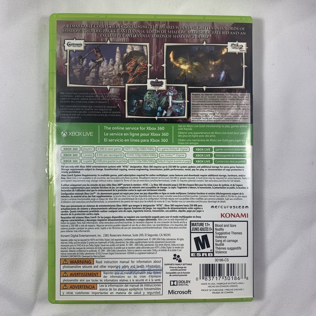 Castlevania Lords of Shadow Collection Xbox 360 | eBay
