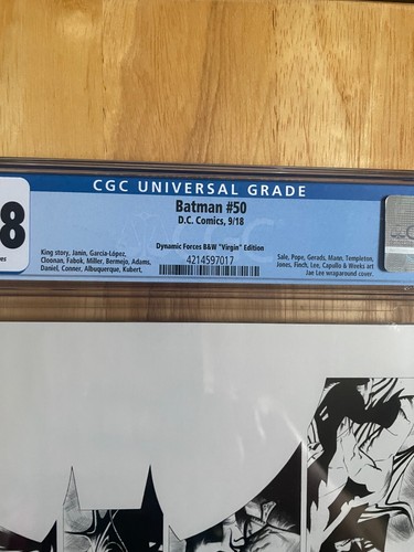 BATMAN #50 - CGC 9.8! DYNAMIC FORCES B&W VIRGIN EDITION! - Picture 3 of 5