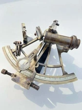 8" Nautical Brass Working Brown Antique Finish Marine Navigational Sextant Gift