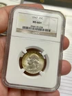 1947 25c Washington Silver Quarter NGC MS66+ Toner