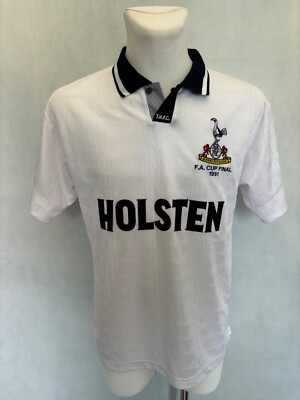 Tottenham Hotspur Home football shirt 1991 Fa Cup final jersey score draw size M