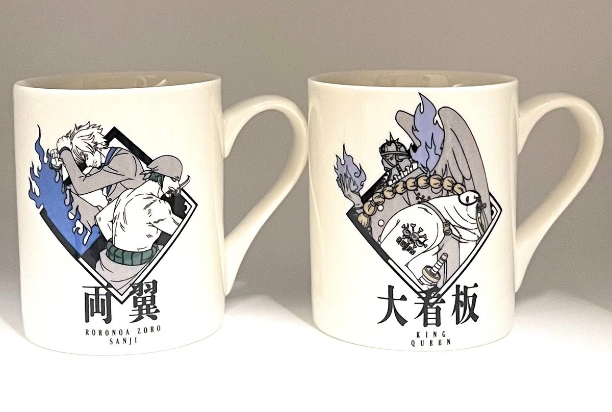 晴海シンジュグッズセット One Piece Ichiban Kuji Battle of the Two Wings Mug Cup 2P Zoro