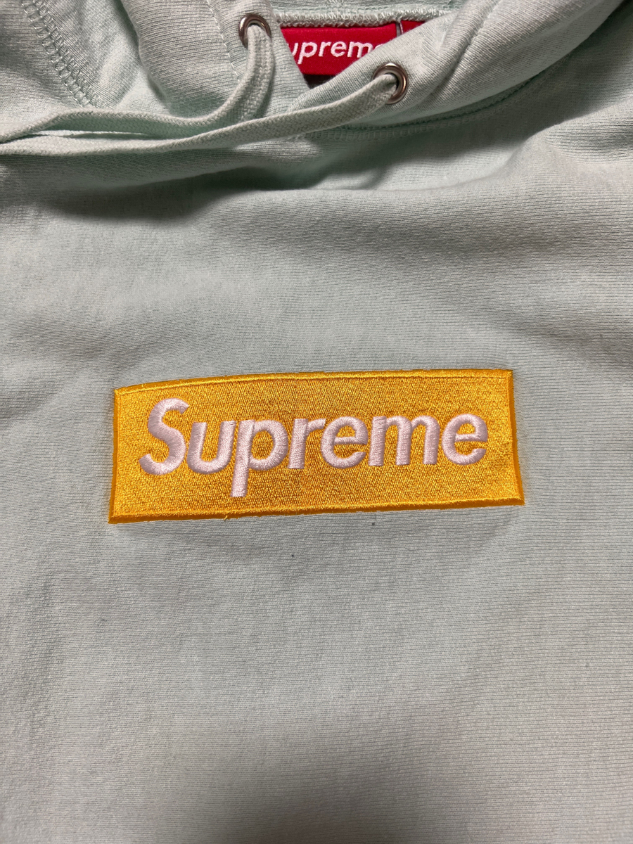 Supreme Box Logo Hooded Sweatshirt Ice Blue | eBay