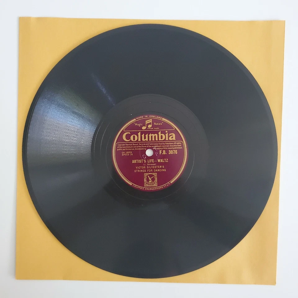 IMPORT Victor Silvester Julian Tango/Artist's Life Waltz 10" COLUMBIA FB-3076 - Image 2 of 3