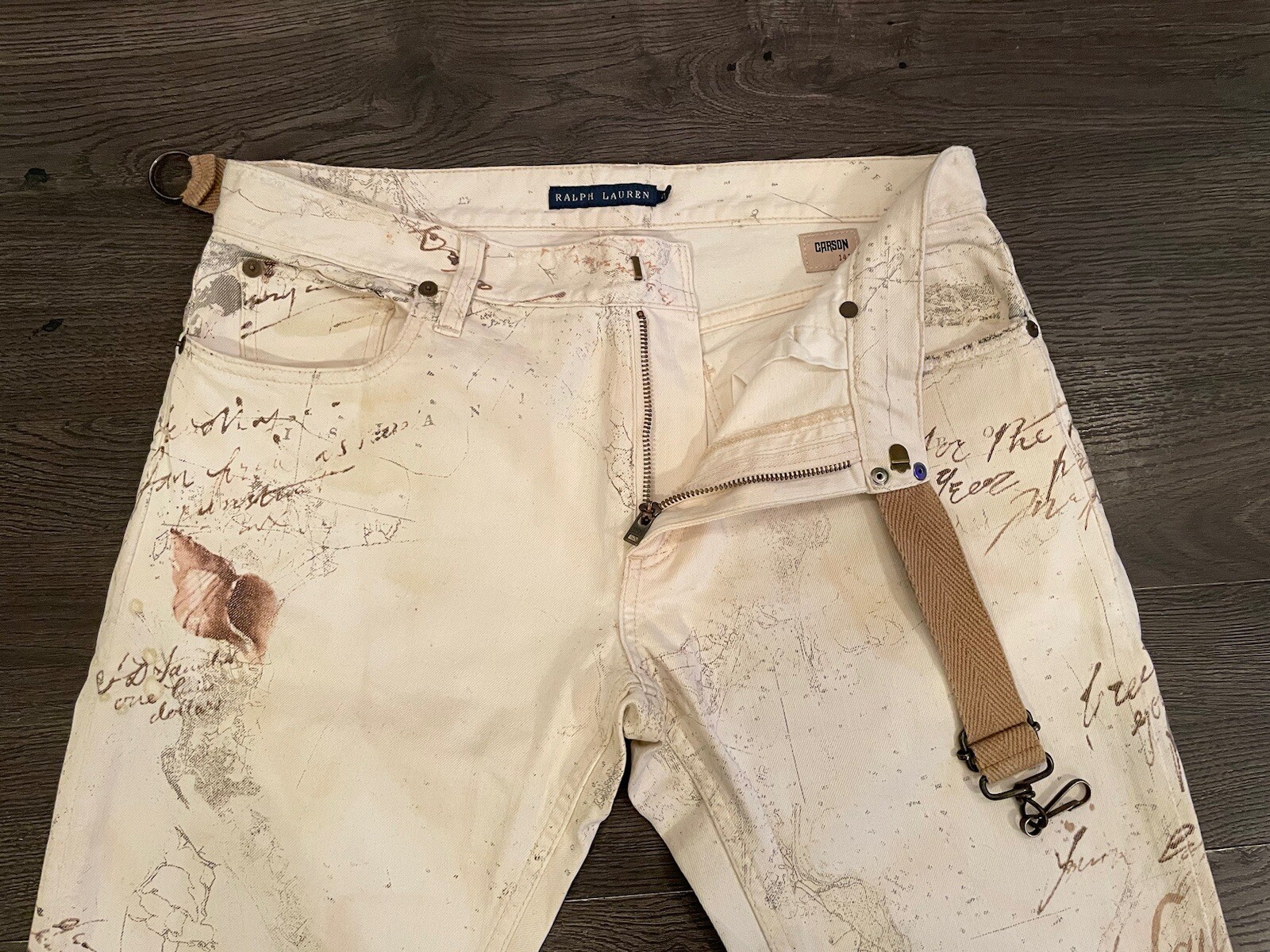 Ralph Lauren HandMade Limited Dessert Beach Notebook Graphic Jeans Sz29 #106/200 image 4
