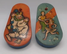 T. Cohn Ratchet Tin Litho Noisemakers Party / Halloween Working Toy Vintage