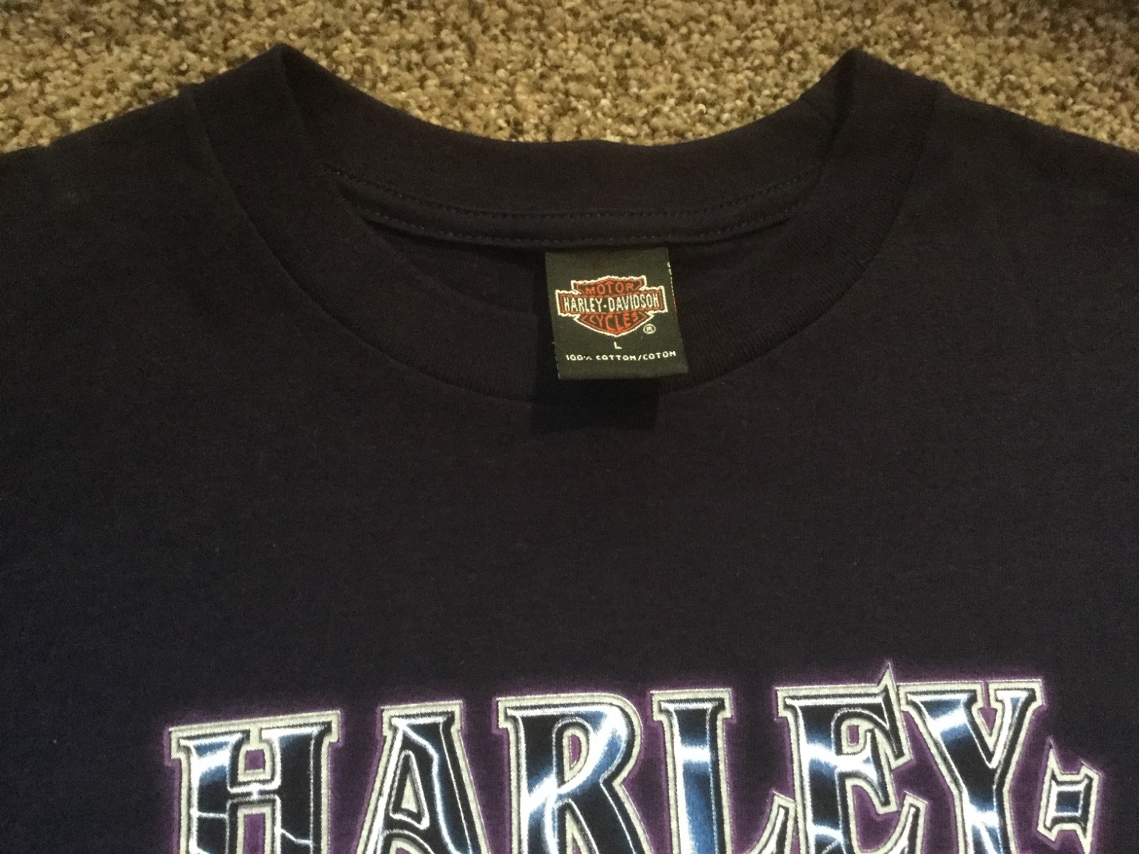 Pre Owned Mens L Harley Davidson Black Parryville, Pa. TShirt. See