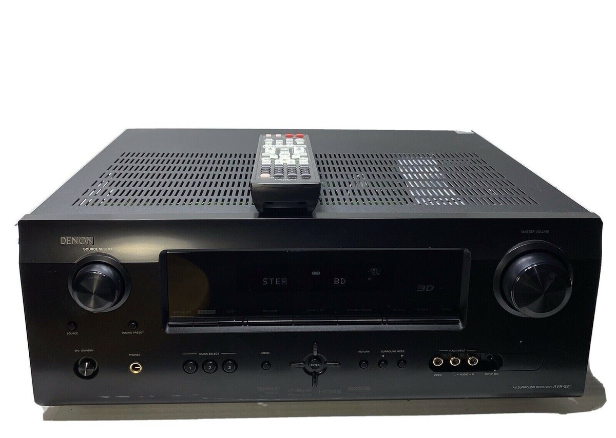 DENON AV アンプ5.1 AVR-591本体 動作確認済み Denon AVR-591 5.1 Channel Home Theater Receiver 120W w/OEM Remote