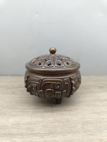 Antique Pure Copper Incense Burner - Picture 3 of 9