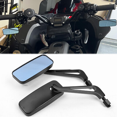 Rechteckige Motorrad Rückspiegel für Harley Low Rider 48 Special XL1200XS 72 883