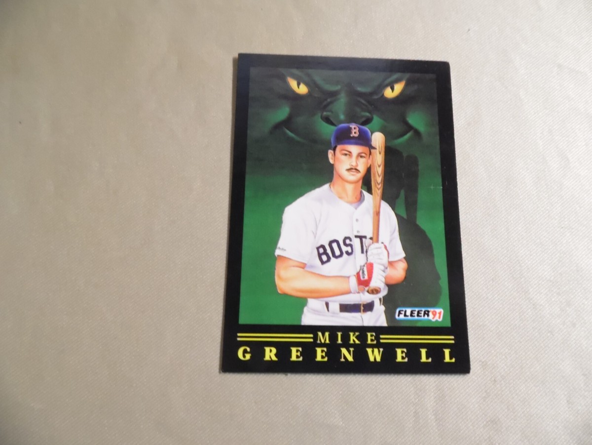 1991 Fleer Mike Greenwell Green Monster Friend / Crad #8 / Free