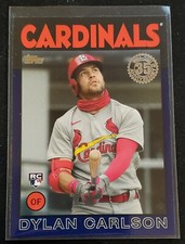 2021 Topps Series 1 Dylan Carlson Rookie RC 1986 Retro Blue Parallel SP