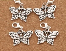 Charm Clip-on Large Butterfly Bracelet Necklace Zipper Keychain Stitch Markers