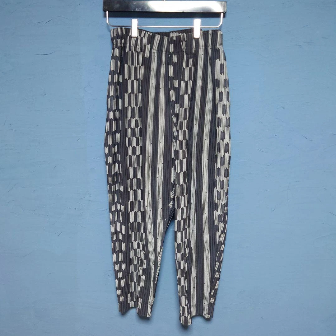 Homme Plisse Issey Miyake 19AW Printed Pleated Pants Size 3 for
