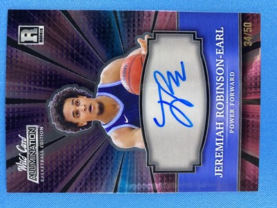 Jeremiah Robinson-Earl 2021-22 Wild Card #ABC-A Purple #/50 RC Auto Thunder