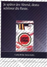 Lucky Strike Werbung Anzeige Reklame