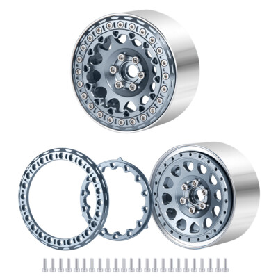 4PC CNC Aluminum Alloy 2.2 Beadlock Wheel Rim for 1/10 RC Car Axial Wraith SCX10