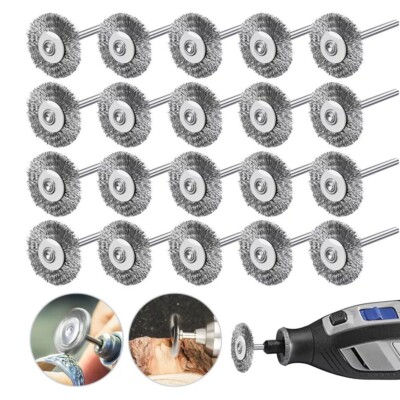 20x Drahtbürsten Set Für Dremel Schleifer Scheibenbürste Drahtbürste Topfbürste