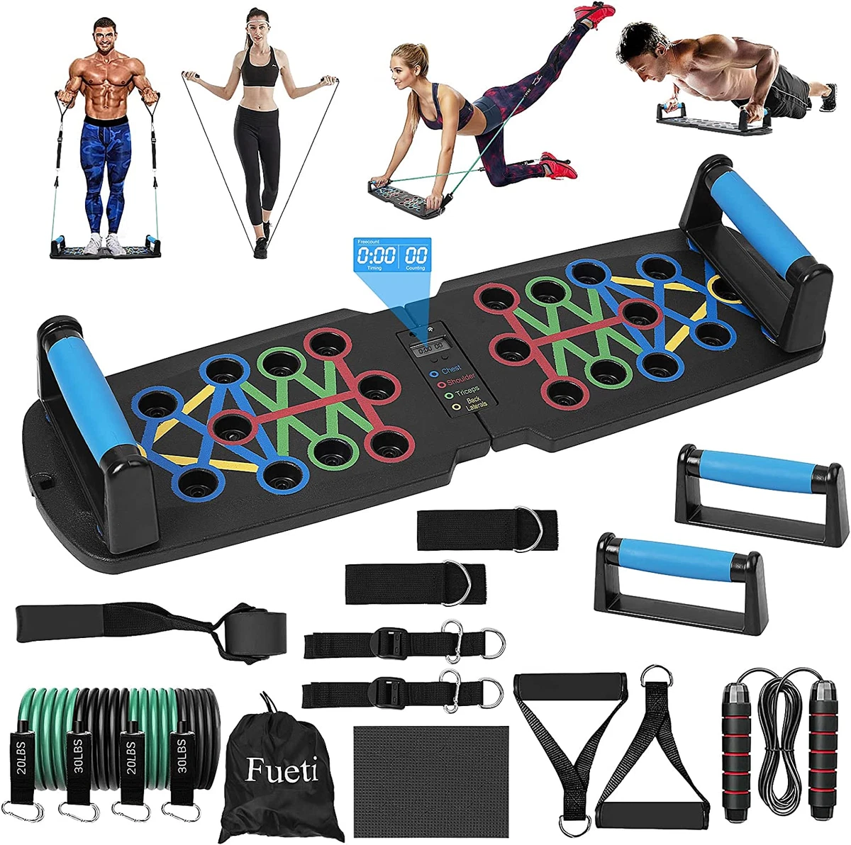 Home Gym Equipment with Automatic Count Push up Board 30 in 1