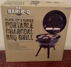 mr bar-b-q 8 burger portable charcoal bbq grill Tailgate Camping Barbecue 372193