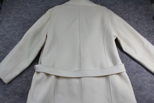 Sutton Studio Coat Size 16 W Ivory Wool Cashmere Blend VINTAGE Wrap - Picture 7 of 10