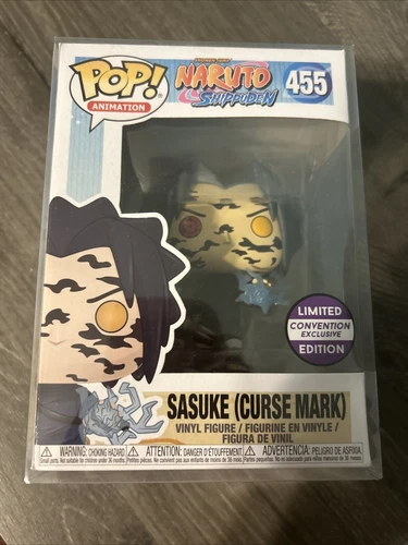 Funko Pop! Naruto Shippuden Sasuke (Curse Mark) #455 Convention W/Protector