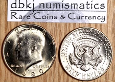 1980 D Kennedy Half Dollar 50¢ - Choice to Gem Uncirculated