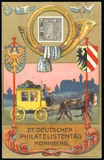 Bavaria Stamps Lot Of 3 Expo Stamps On Postcard Year 1921