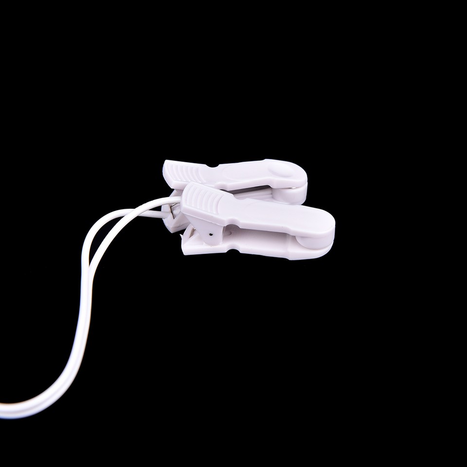 Electrode Lead Wires with 2 Ear Clips for Tens Machine Massager 2.5mm
