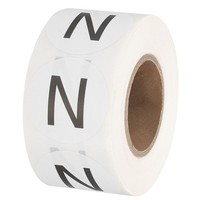 Inventaretiketten Mit Buchstabe N 1-Zoll-Aufkleber (1 Rolle/Insgesamt 500 StüCk)