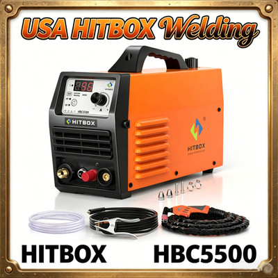 HITBOX Professional 50A Air Plasma Cutter IGBT Inverter 110/220V Cutting Machine