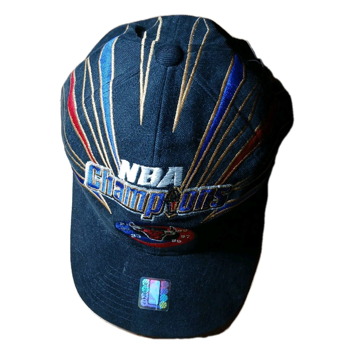 Vintage 1998 Chicago Bulls 6 Time NBA Championship Locker Room Hat