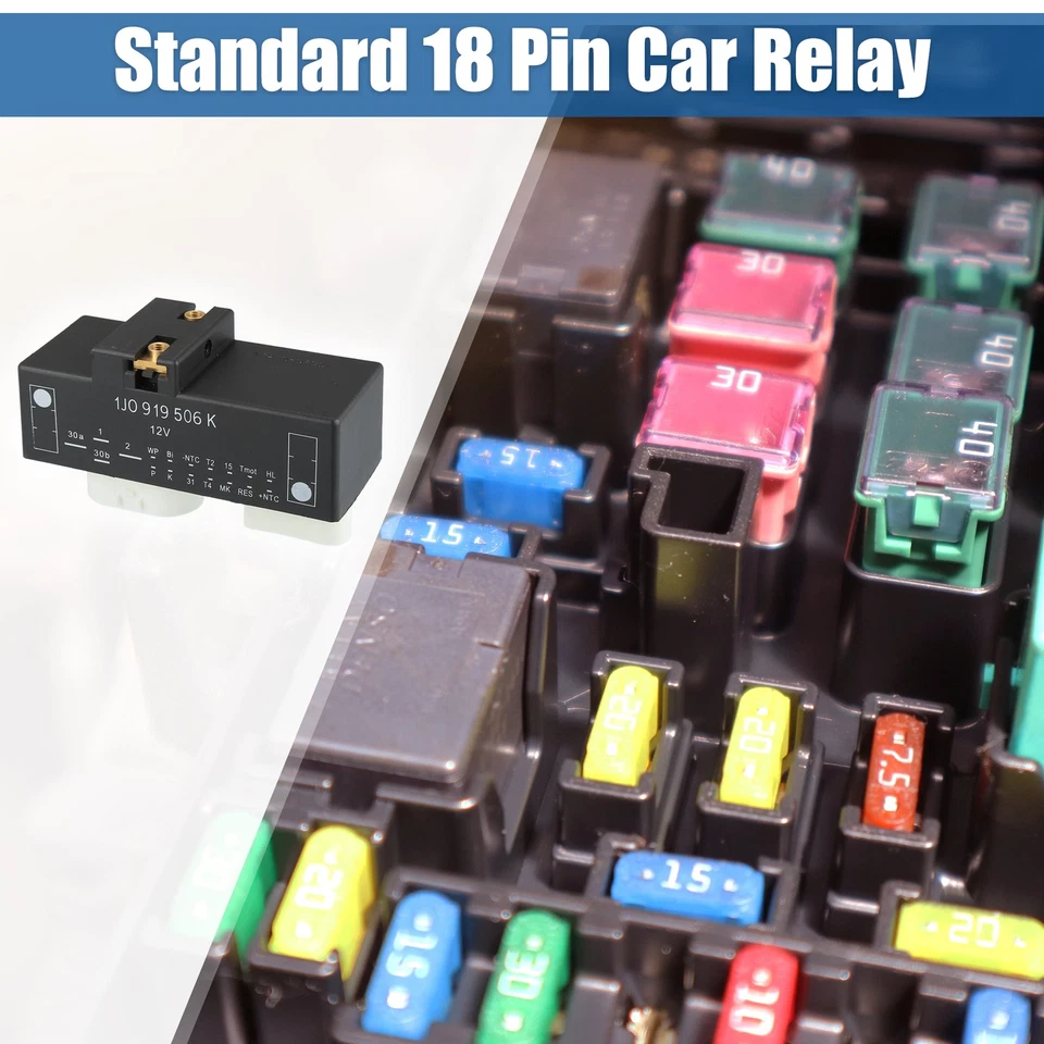 18 Spillo Solenoide Relè No.1J0919506K 12VDC 40A per Audi TT 2000-2006 Foto 3 de 4