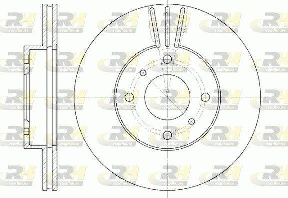 2X Bremsscheibe Ø280Mm Vorne BelüFtet FüR Nissan Almera II Hatchback 1.5 6610.10-image