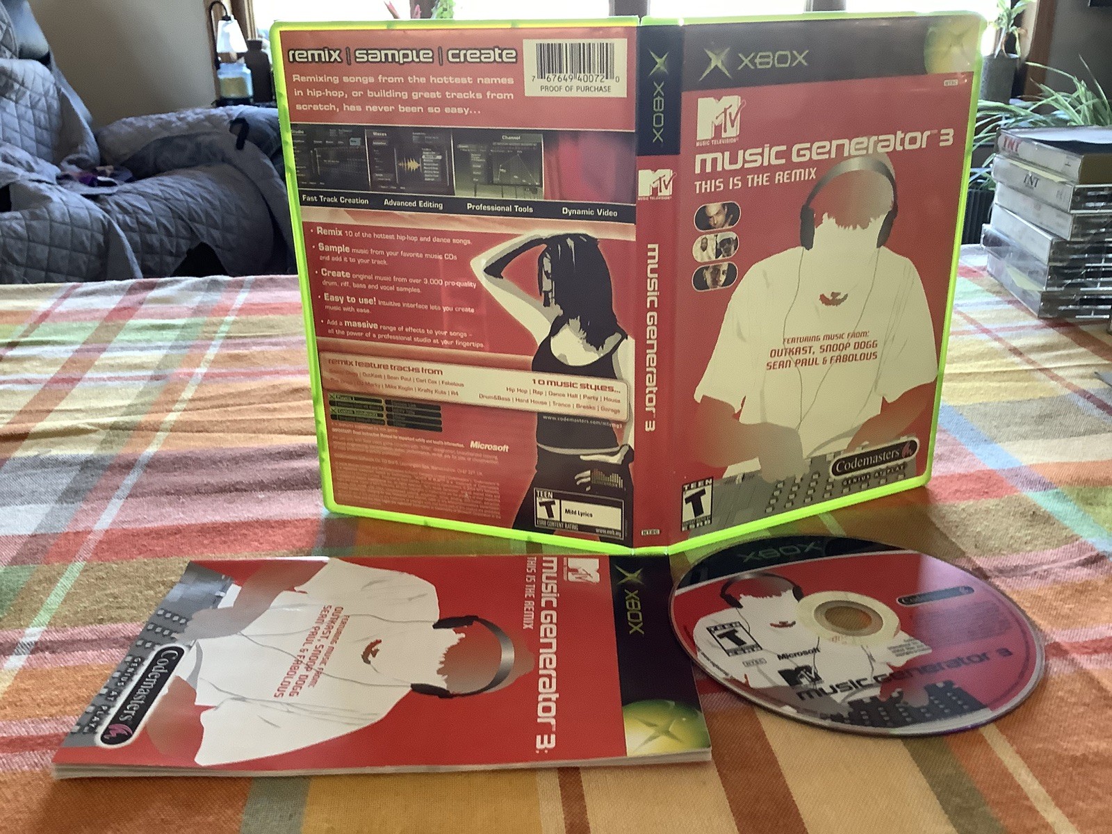 MTV Music Generator 3: This Is The Remix usado Xbox 2004 divertido envío gratuito a EE. UU.